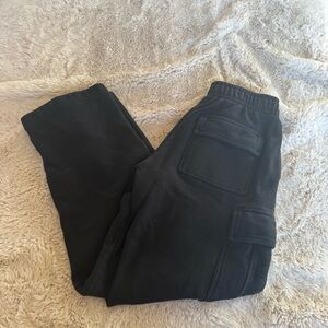 Aritzia TNA black cozy fleece mega sweatpants size XS